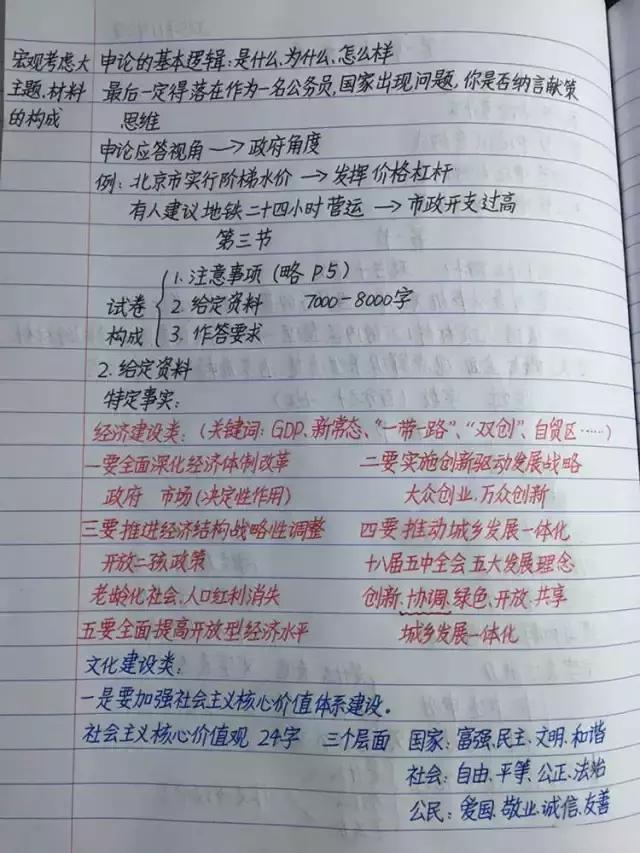 行測80分，申論70分，公考牛人筆記分享！