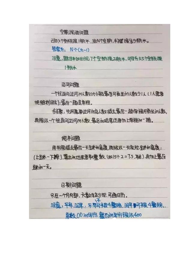 行測公式記不?。繉W霸幾張筆記就搞定了！